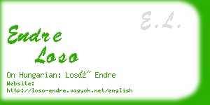 endre loso business card